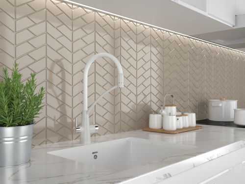 Смеситель для кухни Paulmark SIEGEN Si213111-331 на раковину белый - фото 2